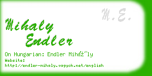 mihaly endler business card